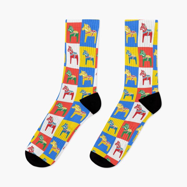 Item preview, Dala Horses Dalarna Squares Sweden Horse Dalecarlian Swedish Colorful Dala Host designed and sold by funnytshirtemp.