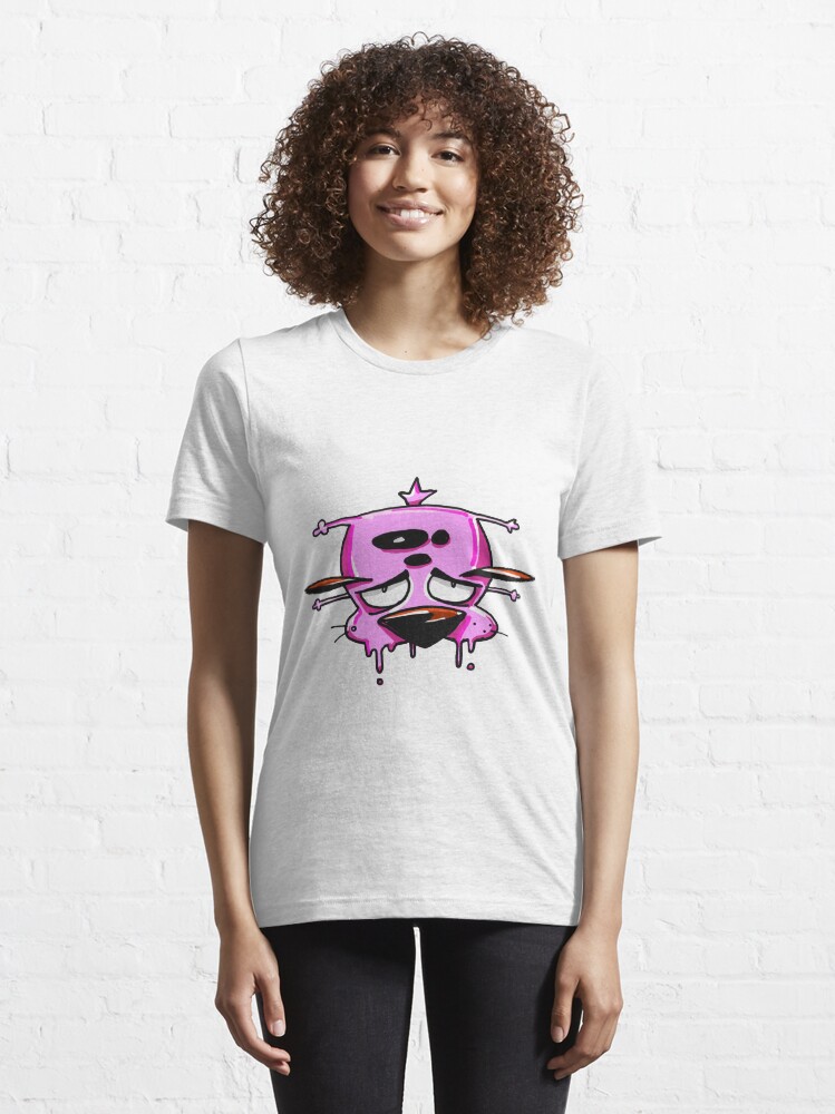 Alternate view of Courage the Cowardly Dog™ Splattered Essential T-Shirt
