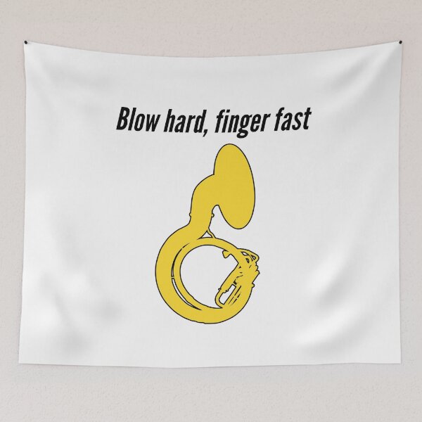 Item preview, Sousaphone - BLOW HARD, FINGER FAST - Funny Sousaphone Gift, marching band, brass band designed and sold by HEJAshirts.