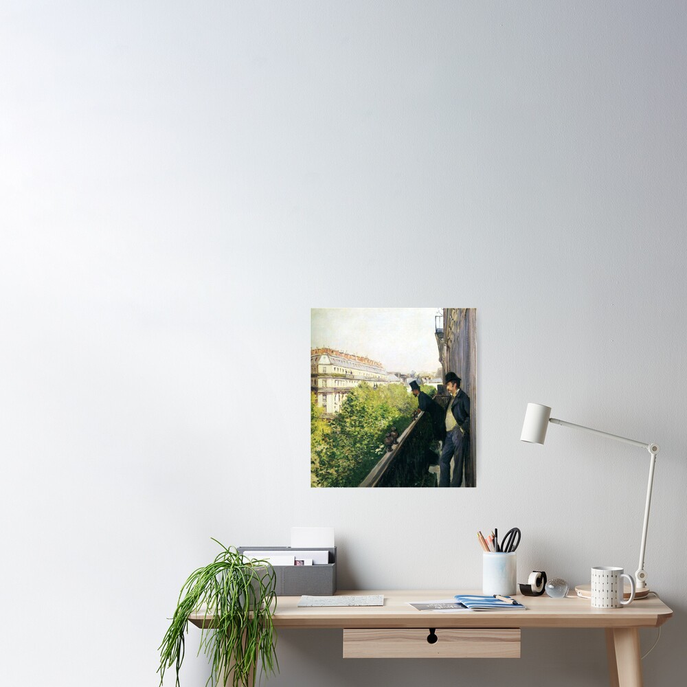 A Balcony Boulevard Haussmann By Gustave Caillebotte Poster By Best5trading Redbubble - roblox boulevard
