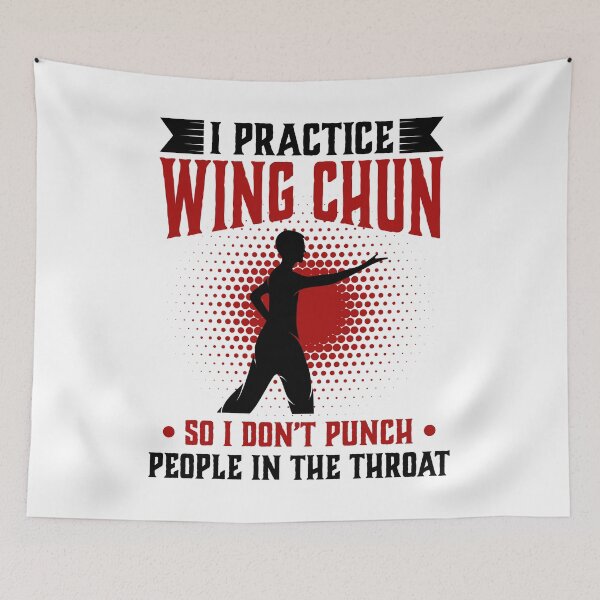 Item preview, I practice Wing Chun So I Don't Punch People In The Throat designed and sold by Orange Pieces.