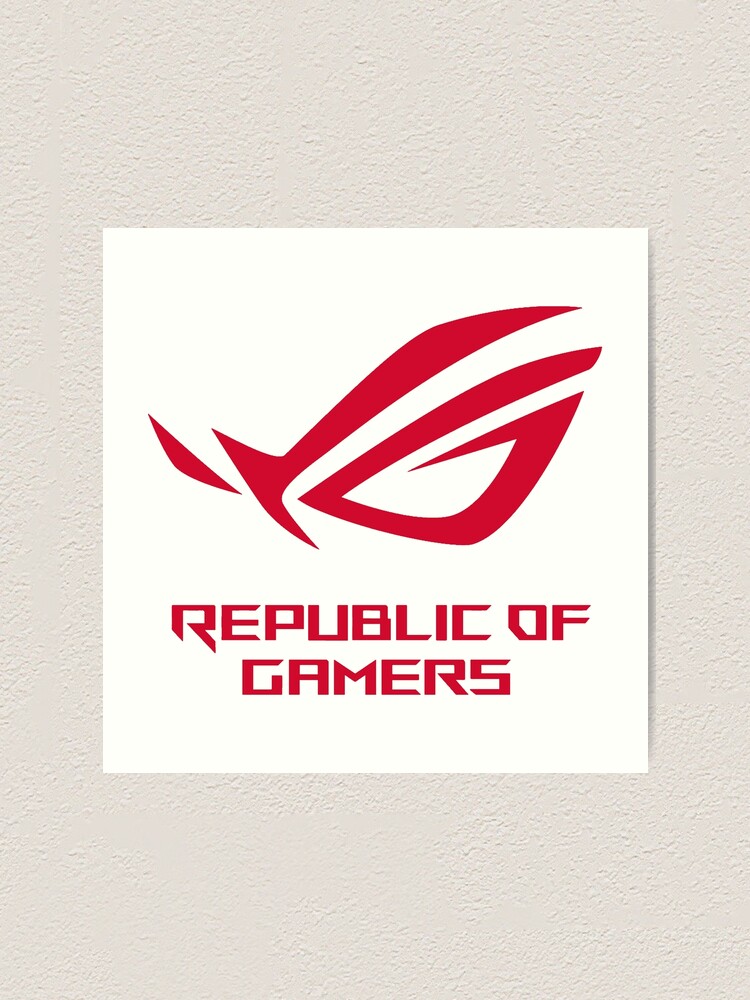 republic of gamers rog logo red art print by dudutadam redbubble republic of gamers rog logo red art print by dudutadam redbubble