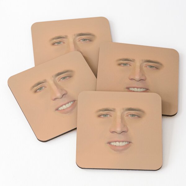 Nicolas cage Giant Face Coasters (Set of 4)