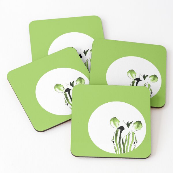 Item preview, Green Watercolour Zebra designed and sold by Blank Expectations.