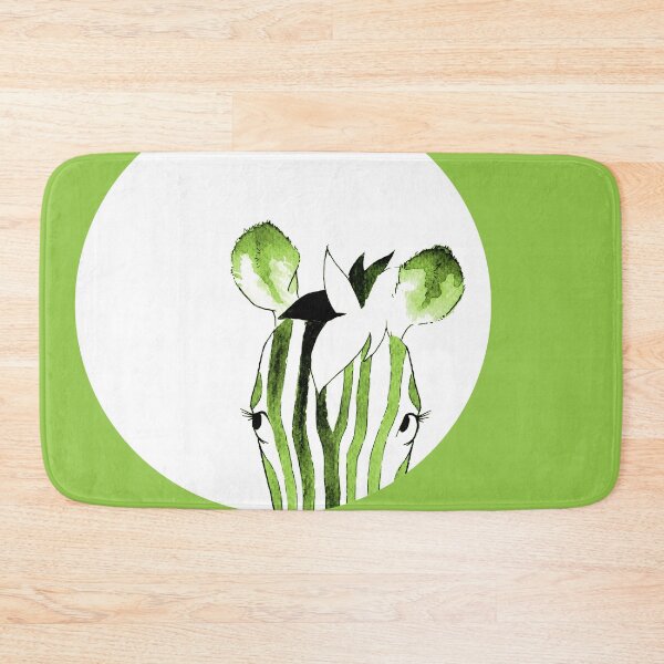 Item preview, Green Watercolour Zebra designed and sold by Blank Expectations.