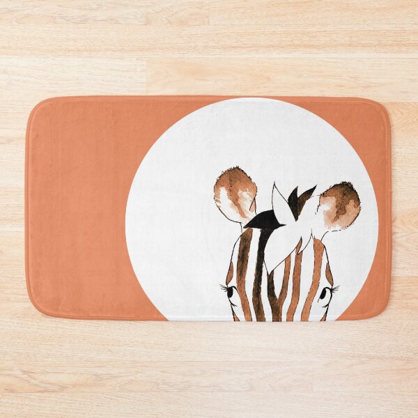 Item preview, Orange Watercolour Zebra designed and sold by Blank Expectations.