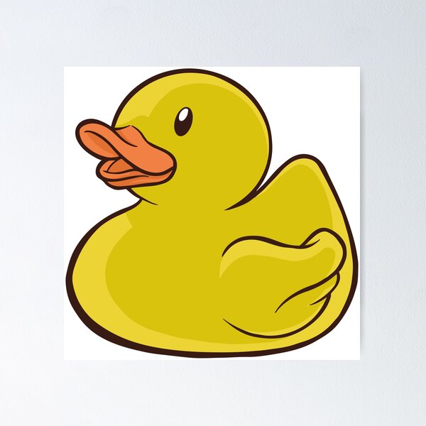 Poster mit Quietscheentchen Badeente Ente gelb Design von KleinJenny