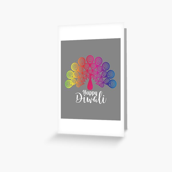 Top Fun Happy Diwali Festival Gift Design Color Greeting Card