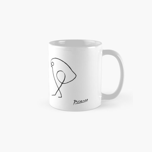 Pablo Picasso The Sparrow (Bird of Prey) T Shirt, Artwork Sketch Reproduction, tshirt, tee, jersey, poster, artwork Classic Mug