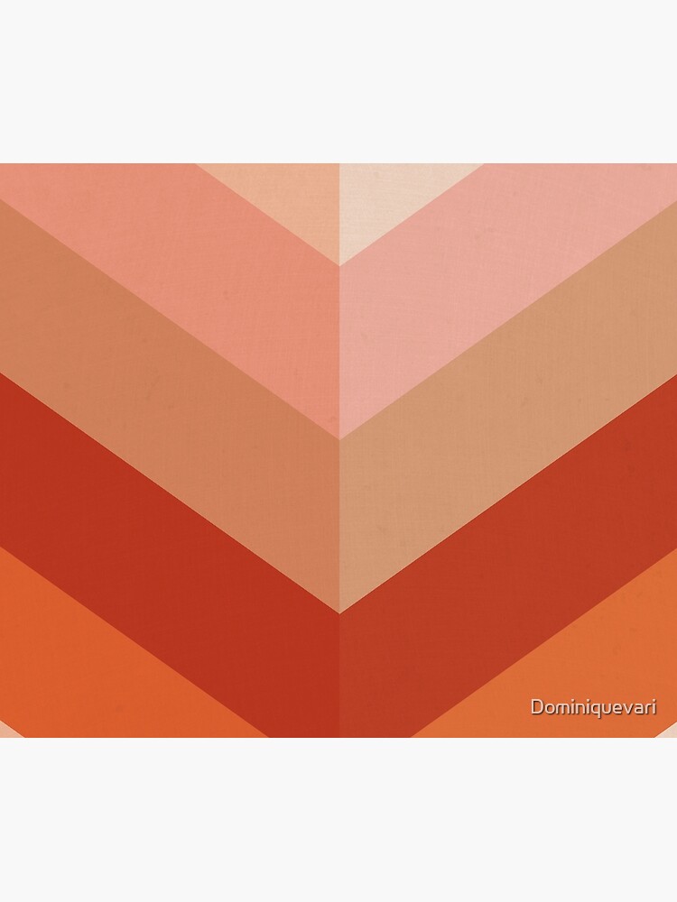 Thumbnail 5 of 5, Shower Curtain, Minimal Chevron Pattern - Tribal terracotta, beige and pink designed and sold by Dominiquevari.