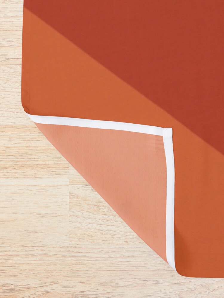 Thumbnail 2 of 5, Shower Curtain, Minimal Chevron Pattern - Tribal terracotta, beige and pink designed and sold by Dominiquevari.