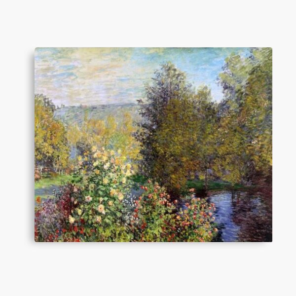 A Corner Of The Garden At Montgeron by Claude Monet Canvas Print