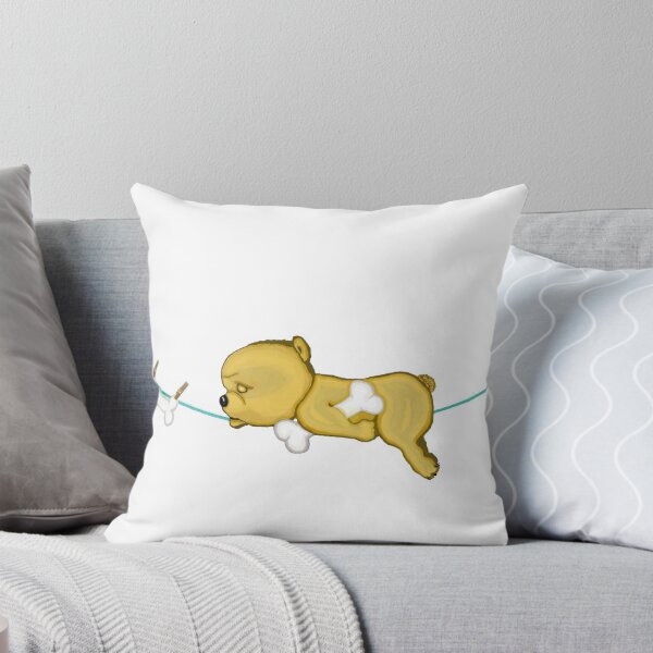 Item preview, Snooze Poop Dog sleeping on the washing line designed and sold by SnoozePoopDog.