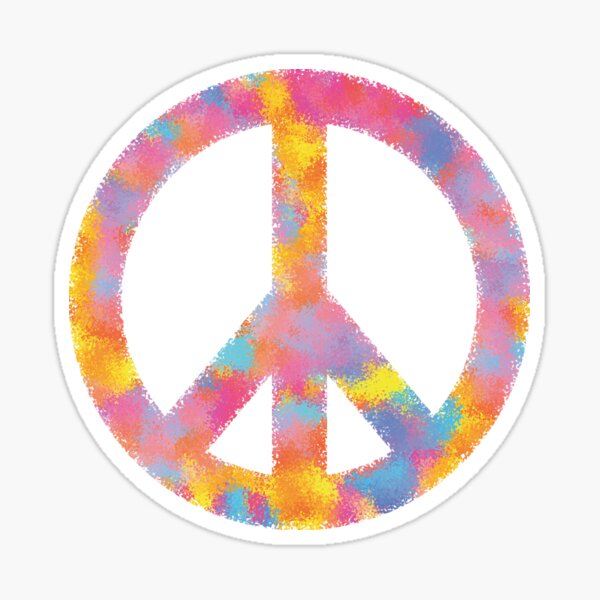 Item preview, Peace Symbol Color Sponge Splash Look designed and sold by Rosemarie Guieb Designs.