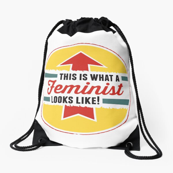This is what a Feminist Looks Like Drawstring Bag