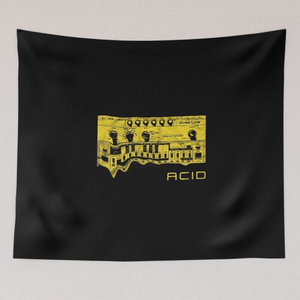 Item preview, Vintage Acid Bass Synthesizer Retro Studio Gear Nerd design designed and sold by A-Fashion.