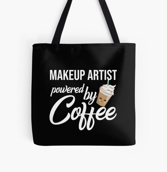 Vista previa del artículo con la obra «Makeup Artist Powered By Coffee - Funny Gift Idea», diseñado y vendido por AllGiftsYouNeed.