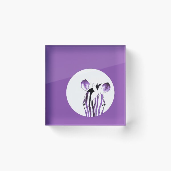 Item preview, Purple Watercolour Zebra designed and sold by Blank Expectations.