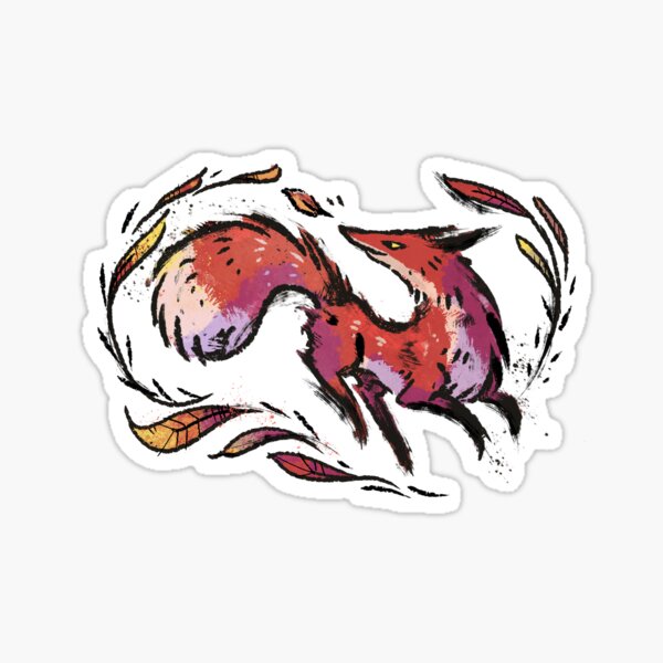 Fall Fox Sticker