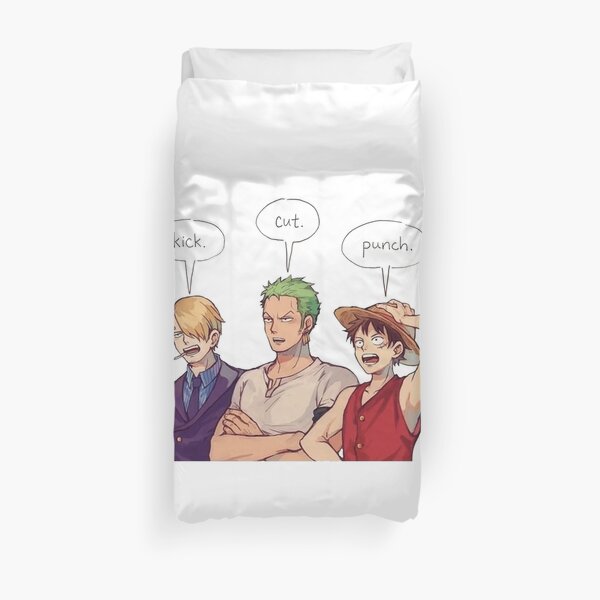 Kick Cut Punch Strawhat Duvet Cover