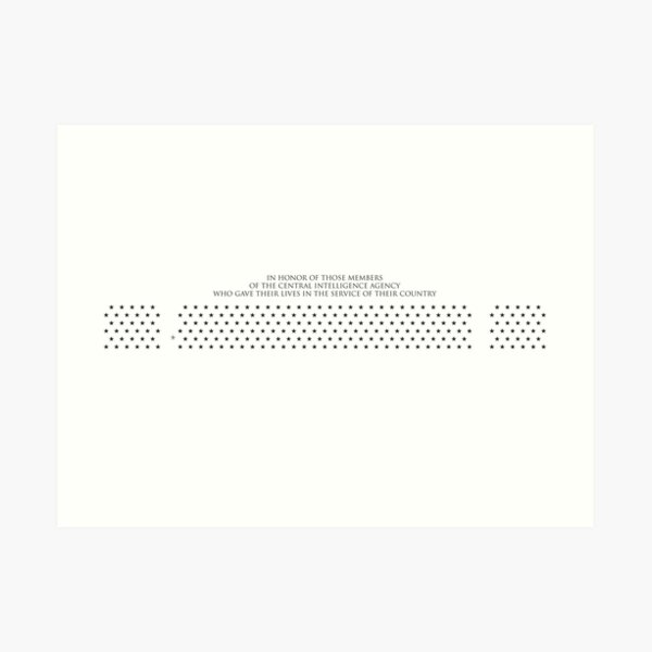 Homeland Wall Memorial (black) Art Print