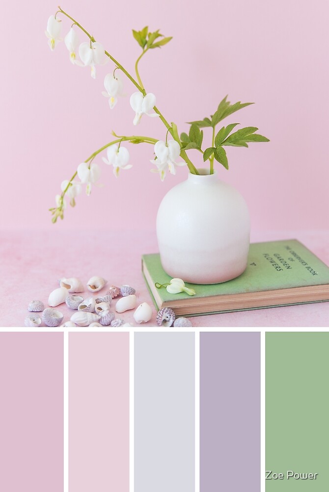 "Pastel pink and green Colour Palette" by Zoe Power Redbubble