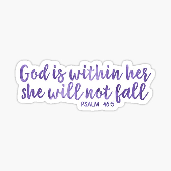 God is Within Her Sticker, Psalm Sticker for Christian Women, Women's  Stickers With Religious Sayings, iPad Stickers with Bible Verse Sticker  for Sale by crossesforever