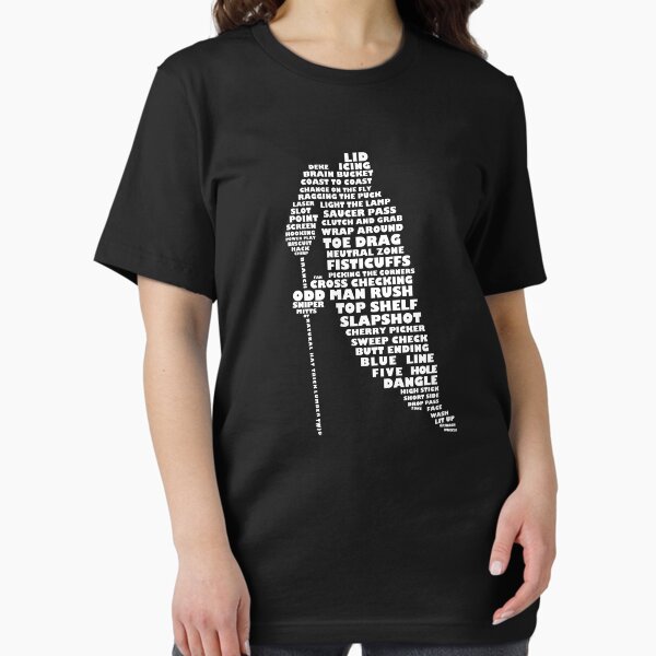 Item preview, Hockey Player Terminology Calligram designed and sold by gamefacegear.
