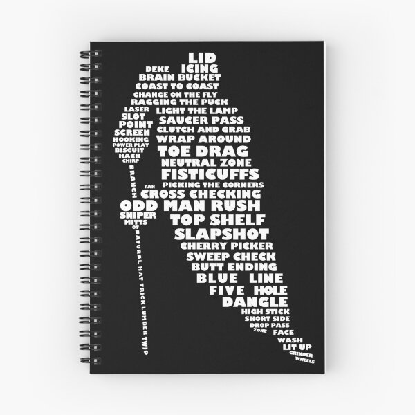 Item preview, Hockey Player Terminology Calligram designed and sold by gamefacegear.