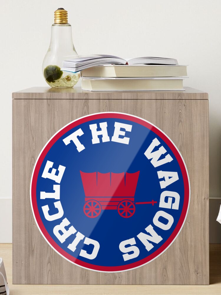 Circle The Wagons - Blue Sticker for Sale by SaturdayAC