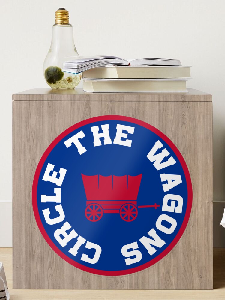 Circle The Wagons - Blue Sticker for Sale by SaturdayAC