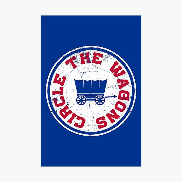 Buffalo Bills Vertical Circle The Wagons Flag