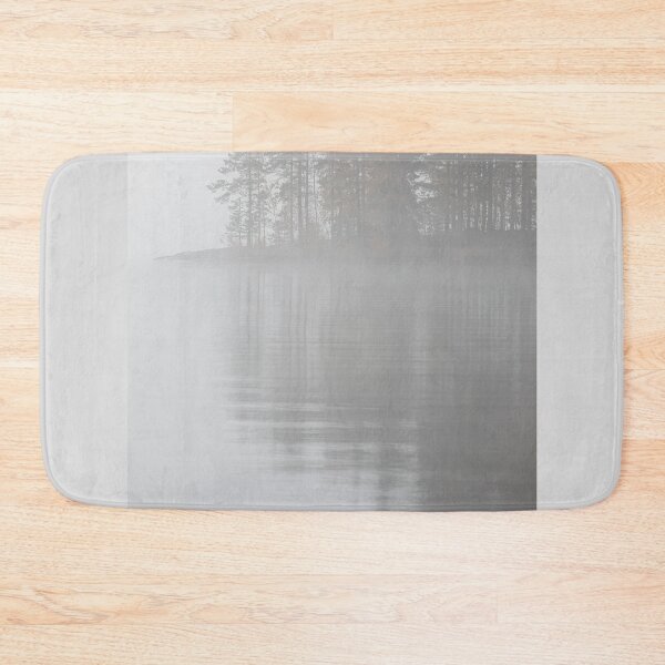 Item preview, Trees reflection at lake foggy morning designed and sold by Juhku.