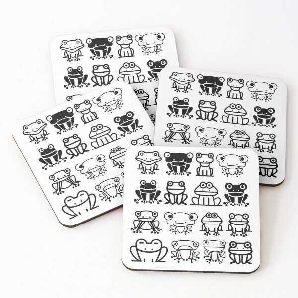Item preview, Happy frogs black and white version designed and sold by Leeloks.