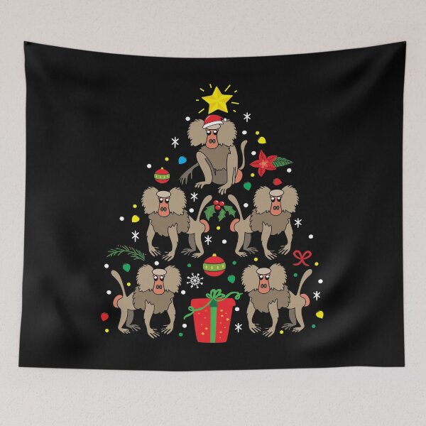 Item preview, Baboon Christmas Ornament Tree designed and sold by rafaeltto.