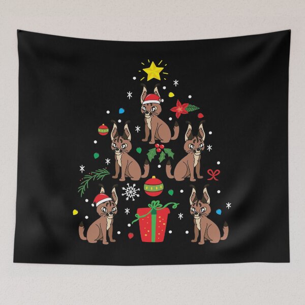 Item preview, Caracal Christmas Ornament Tree designed and sold by rafaeltto.