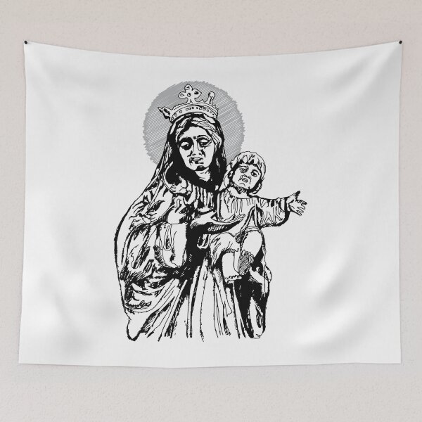 Item preview, merry Christmas |Virgin Mary and Jesus Christ as a symbol of love and kindness | Mather Mary sketch illustration  designed and sold by KARTICK DUTTA.