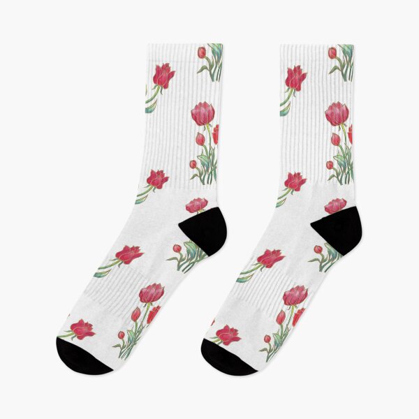 Item preview, Red Tulips on White Background designed and sold by CarolineLembke.