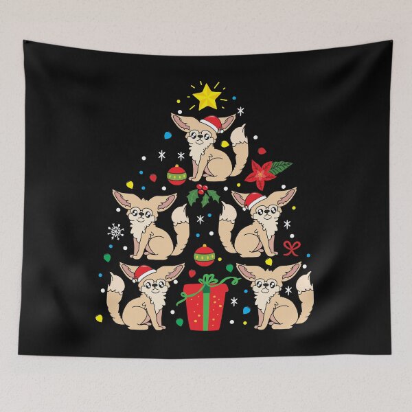Item preview, Fennec fox Christmas Ornament Tree designed and sold by rafaeltto.