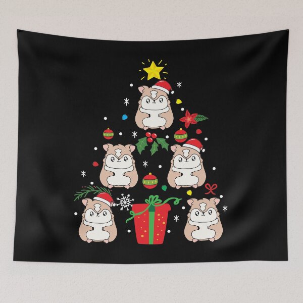 Item preview, Hamster Christmas Ornament Tree designed and sold by rafaeltto.