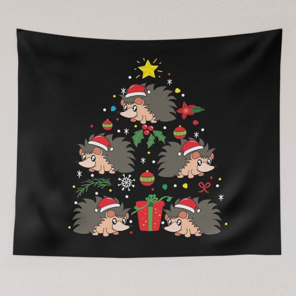 Artikelvorschau, Hedgehog Christmas Ornament Tree entworfen und verkauft von rafaeltto.