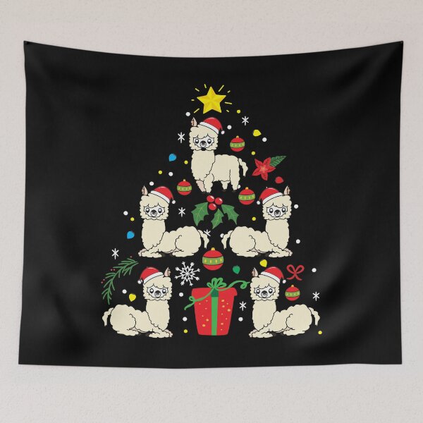 Artikelvorschau, Llama Christmas Ornament Tree entworfen und verkauft von rafaeltto.