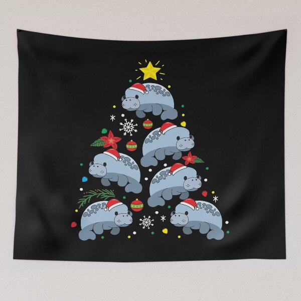 Item preview, Manatee Christmas Ornament Tree designed and sold by rafaeltto.