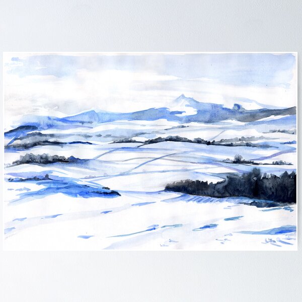 Item preview, Snow on Bennachie designed and sold by Genevieve  Cseh.