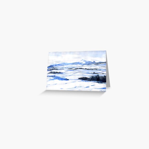 Snow on Bennachie Greeting Card