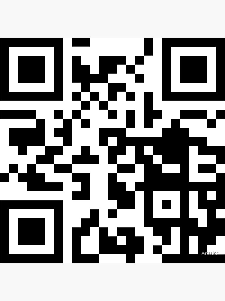 Rick Roll Link QR Code Postcard for Sale by magsdesigns