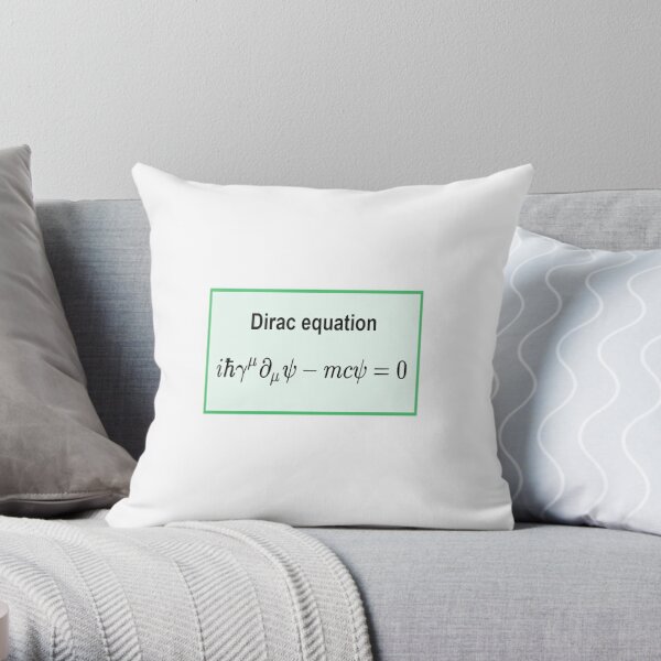 Dirac equation #Dirac #equation #DiracEquation #Physics Throw Pillow