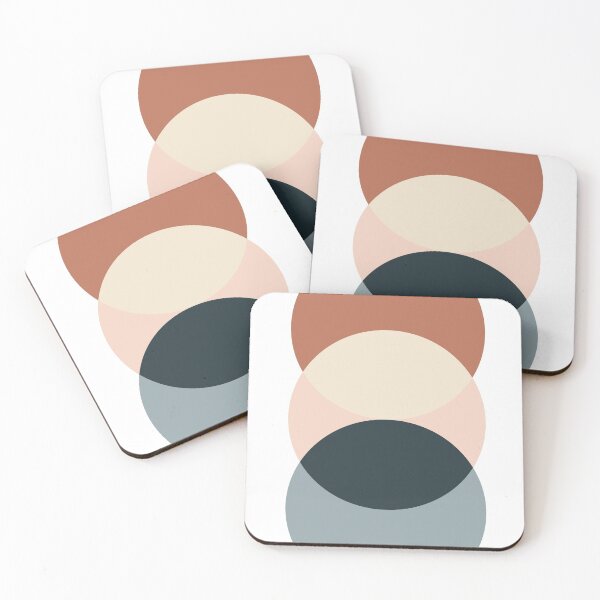 Item preview, Circle Geometric Abstract, Terracotta, Blue, Blush designed and sold by meggydesigns.