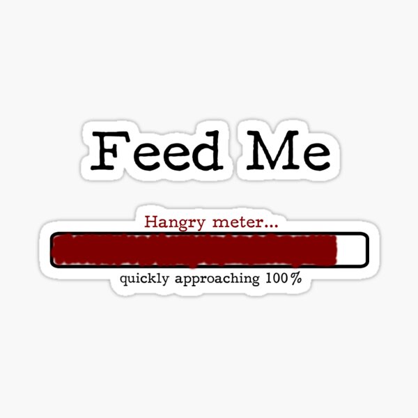 Feed Me - Hangry Meter (scribble) Sticker