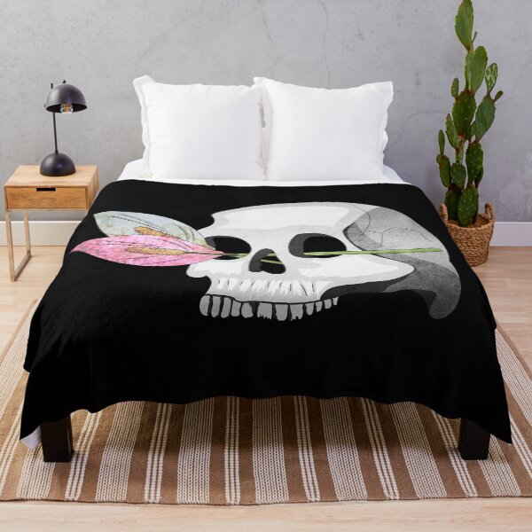 Item preview, Skull with lilly of peace through eye socket designed and sold by Kam-designs.
